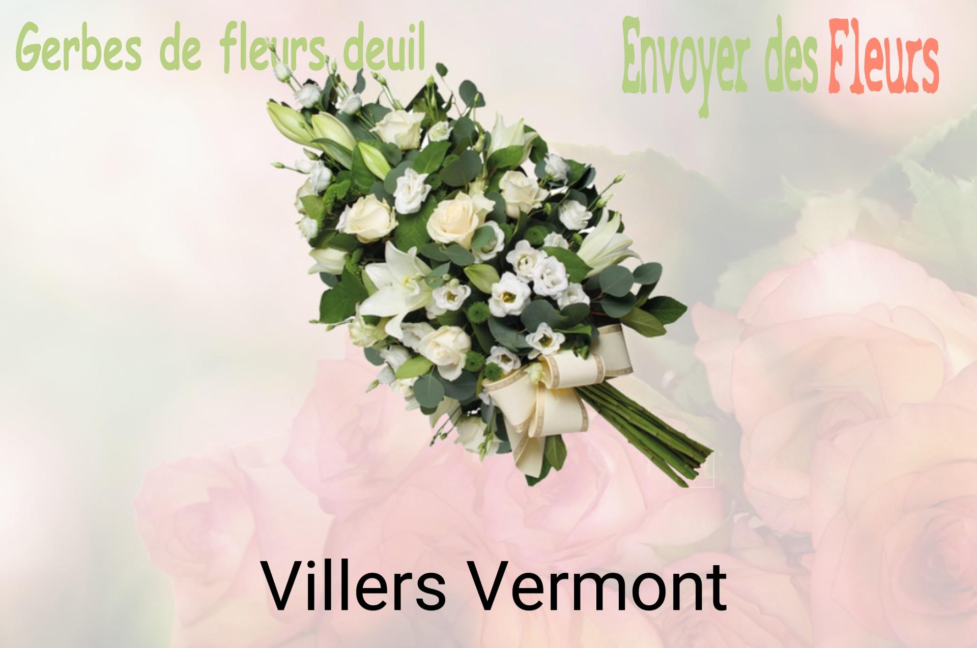 Gerbe de fleurs de deuil livrée à Villers-Vermont